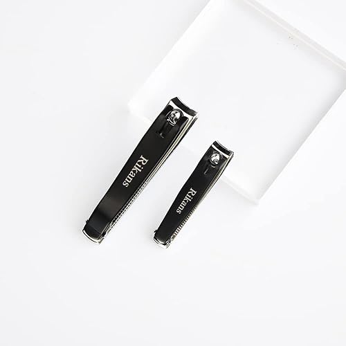 Miniatura 3 de Rikans Juego de cortaúñas, paquete de dos cortaúñas, cortador de uñas grande y cortador de uñas pequeño, duradero, preciso y afilado, ergonómico