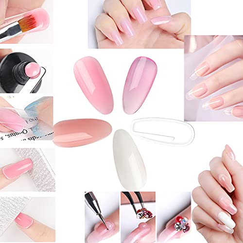 Poly Nagelgel Set 5 Farben 15ml Nagel Gel Design Builder UV Nagelverlängerung Nail Extension – Bild 4