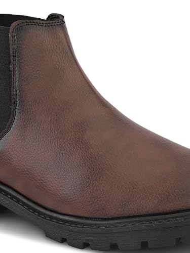 Image of Prolific Men's Chelsea Boots | Ankle Height Boot| Formal, Office & Casual Wear Shoes | Soft Cushioned Insole, Dynamic Feet Support, Arch Support & Shock Absorption