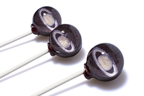 Galaxy Lollipops, Planet Saturn Design, 10 Lollipops, Watermelon Flavor, Individually Wrapped, Handcrafted In Usa, 1 Pound #TOP23