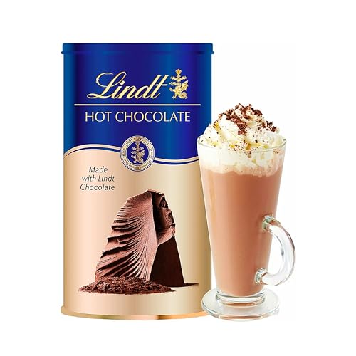 Drinking Lindt Hot Chocolate 300g - Make Your Own Delicious Hot Chocolate Sip. Chocolate Gift for Food Hamper Christmas Stocking Fillers Birthday Gifts for Mum Womens Gifts with Topline Card.