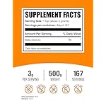 BulkSupplements.com Beta Alanine Powder - Beta-Alanine Supplement, Pre-Workout Supplement - Unflavored & Gluten Free, 3g per Serving, 500g (1.1 lbs) (Pack of 1) - Image 2