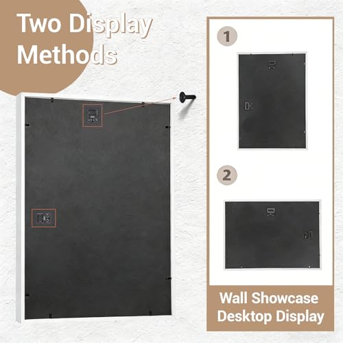 3D Bilderrahmen zum Befüllen, Blumen und Erinnerungsstücke, Shadow Box für Wanddekoration, Objektrahmen mit 3 cm Tiefe, Fotorahmen zum Basteln, für Fotos, Hochzeitsstrauß (A3 Weiß, 44*31*3)
