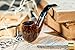 Wooden Tobacco Smoking Pipe, Hand Carved of Briar Root, Fits 9mm filter, Comes with Pouch, Boxed (Holmes, Brown)