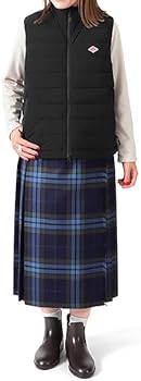 Amazon.co.jp: [ダントン] ミドル丈 スタンドカラー ダウンベスト DT