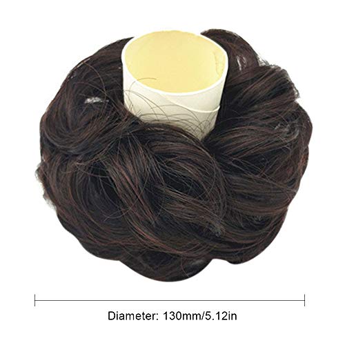 Sunbaca Pedaço de cabelo bagunçado Bun Scrunchie extensão com elástico elástico rabo de cavalo exten