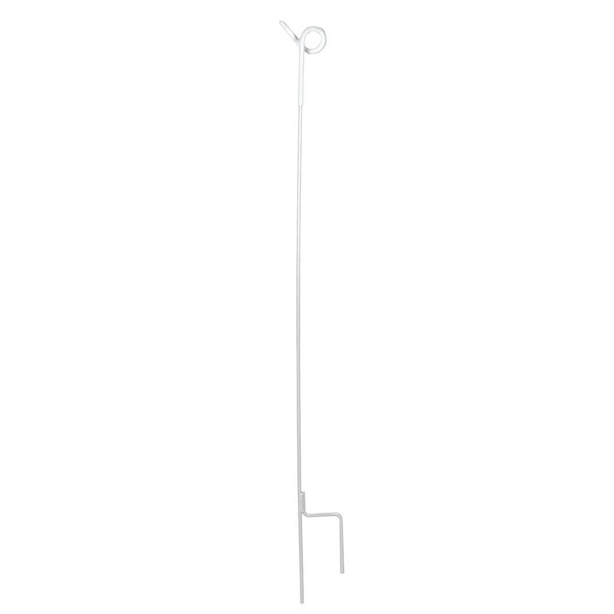 Kerbl Metallpfahl weiß Ø 7mm, 105cm 90 cm über Boden