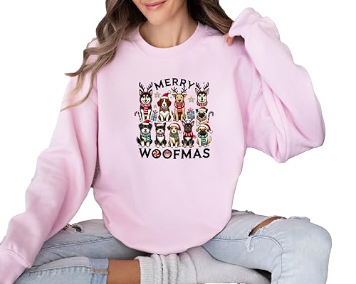 Christmas Dogs Sweatshirt, Dog Lover Hoodie, Holiday Sweatshirt, Cute Christmas Hoodie, Cute Gift for Dog Lover, Dog Mom Sweatshirt, Merry Christmas Hoodie2