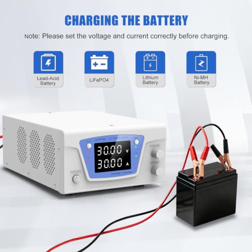 Image of DC Power Supply Variable, 30V 30A 900W Bench Power Supply with Encoder knob, High Power Adjustable Switching Power Supply with OCP Switch, Variable Power Supply with Output Enable /Disable Button