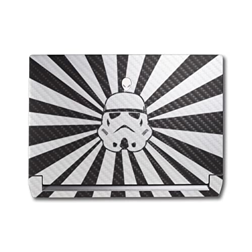 Image of MightySkins Carbon Fiber Skin Compatible with Alienware M17 R5 (2022) Full Wrap Kit - Star Rays | Protective, Durable Textured Carbon Fiber Finish | Easy to Apply & Change Styles | Made in The USA