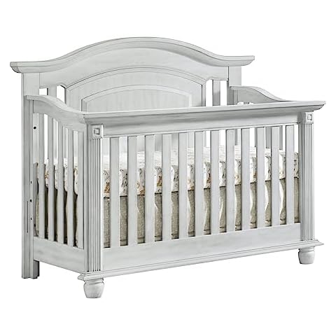 Oxford Baby London Lane 4-in-1 Convertible Baby Crib, Vintage White, GreenGuard Gold Certified Cover