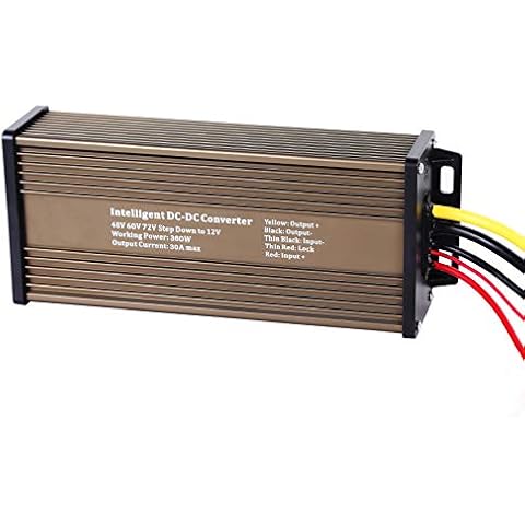 Pro Chaser DC-DC 72V 60V 48V Volt Voltage to 12V Step Down Voltage Reducer Regulator 360W 30A for Scooters & Bicycles Golf Cart (30A 360W) Cover