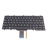 LeFix US Layout Backlit Black(Without Keyboard Trim) (Without Stick Point) Keyboard Compatible with Dell Latitude E5250 E7250