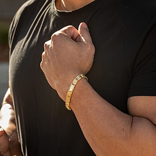 LIFETIME JEWELRY Nugget ID Bracelet for Men and Women 24k Real Gold Plated2