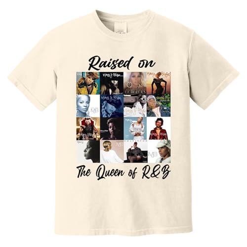Mary J Shirt Album Cover Collage Vintage Rapper Graphic Tee Rap Hip-Hop Concert Y2K Streetwear for Men Women Black