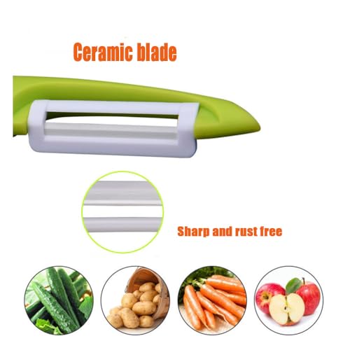 Senvenelec 3-in-1 Peeler (Y Peeler) Wire Pulling. Ideal for Peeling Potatoes Carrots and Various Vegetables and Fruits. Ceramic Blade - Image 3