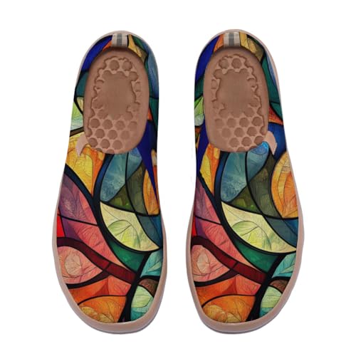 Women's Lightweight Slip On Loafers Canvas Travel Shoes Dopamine Dressing Fashion Sneakers Walking Casual Footwear