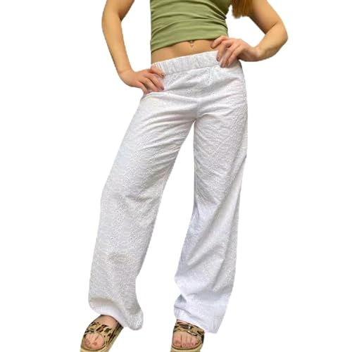 Women Linen Palazzo Pants Wide Leg Casual Dressy High Waist Lounge 2024 Loose Baggy Trousers Beach Travel Clothes