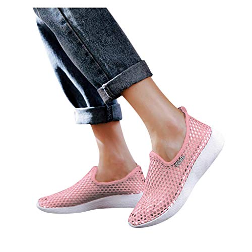 Turnschuhe Frauen Hollow Out Mesh Atmungsaktive Sommer Weiche Bequeme Slip On Schuhe - Image 3