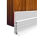 2PACK Door Draft Stopper, Strong Adhesive Under Door Draft Blocker for Dustproof, Soundproof and Small Animals-Proof (White)