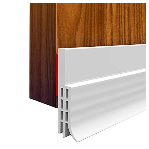 2PACK Door Draft Stopper, Strong Adhesive Door Sweep for Exterior and Interior Doors, Dustproof and Soundproof, 2" W x 39" L (White)