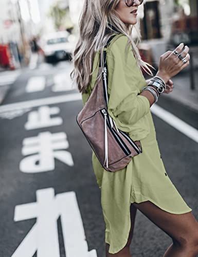 Women’s Swimsuit Cover up,Silky Button Down Shirt Midi Dress Kimono,Summer Bathing Suit Beach Coverups for Women (CP-Aline)2