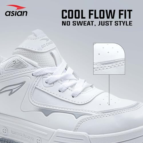 Image of ASIAN Lifestyle-02 Men's Stylish Sneakers | Comfortable Sporty Sneakers with PU Upper & Cushioned Insole | Ideal for Gym, Walk, Travel, & Casual Wear