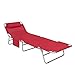 SoBuy® OGS35-R Chaise Longue Bain de Soleil Transat de Jardin Pliant Chaise de Camping inclinable, Pliable et réglable - Rouge