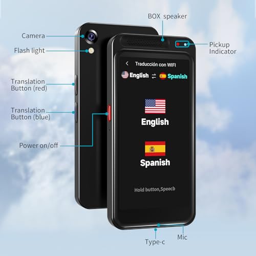 Language Translator Device No WiFi Needed, 150+ Languages Translation in Real Time for Voice/Text/Photo/Offline, Upgraded AI Translator Support ChatGPT, HD Touch Screen for Business Learning Travel