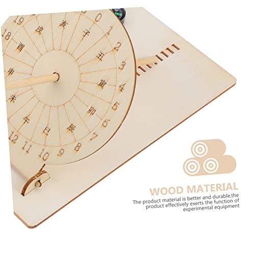 Reloj de sol de madera juguete didáctico diy experimentos científicos de ciencias 8