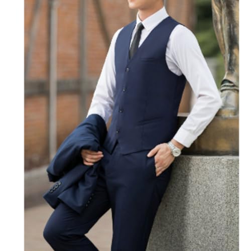 business-suit-vests men's slim fit vest suit vest Sleeveless Jacket2
