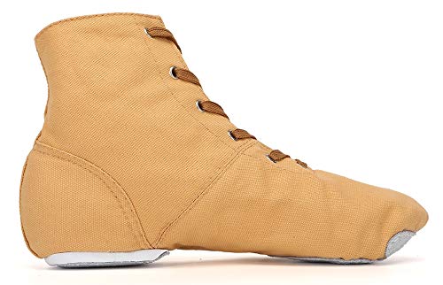 Image of Canvas Jazz Dance Boots Ballet Dancing Sneakers for Adult Men Women (8 /40，Flesh