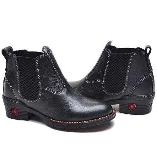 Botina Infantil Couro CC 015 Preto 33