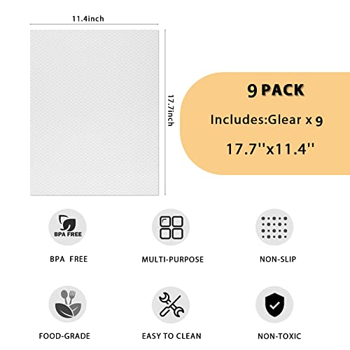 AKINLY Washable Fridge Liners 9 Pack