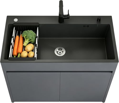 キッチンシンク/台所の流し台/ステンレス流し台/小判型洗い桶/作業に便利な流し台 Amazon.co.jp: 壁掛け式キッチンシンク ステンレス製簡易流し台 ミニ