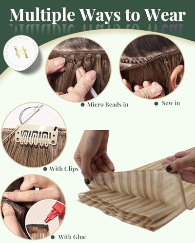 Image of Ugeat 24 Inch Genius Weft Hair Extensions Highlight 80G #16 /22