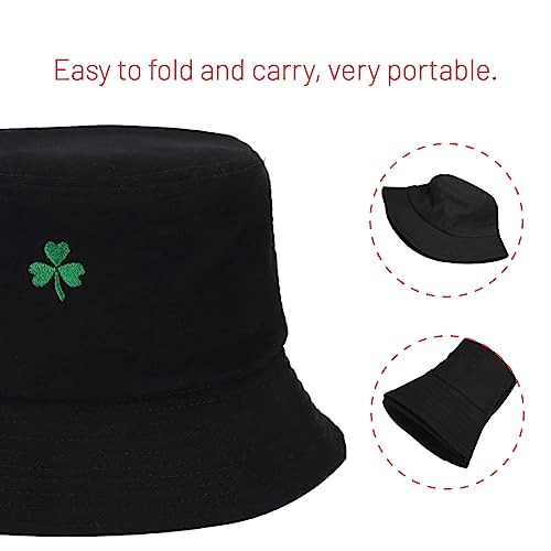 Image of Cotton Bucket Hat for Women Men Summer Travel Sun Beach Bucket Cap, Unisex Outdoor Fisherman Hat