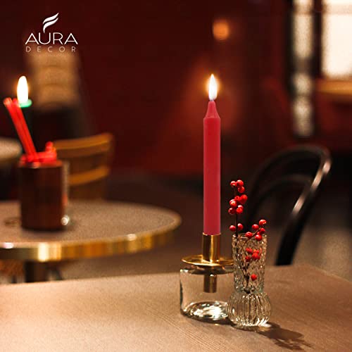 Image of AuraDecor Pack of 56 Stick Candles || Especially Meant for Healing, Chakras, Ritual Candles, Decoration, Lighting, Home Decor || Burning Time 3 to 4 Hours Each (Multicolor)