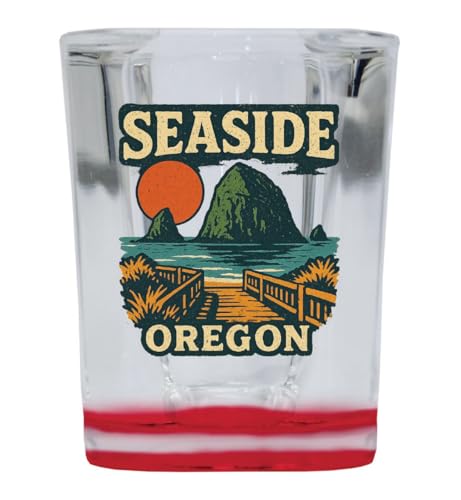 Vaso de Shot Square Red Base 2 oz Souvenir