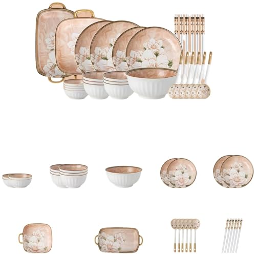 食器セット 高級食器 お皿セット ディナーウェア 陶器 傷 摩耗 耐熱性 4/6/8/10/12人用 ボウルプレートスプーン 食器洗い機 消毒器 電子レンジ オーブンでの使用も可能です 新築祝い 結婚式 誕生日に(29個)