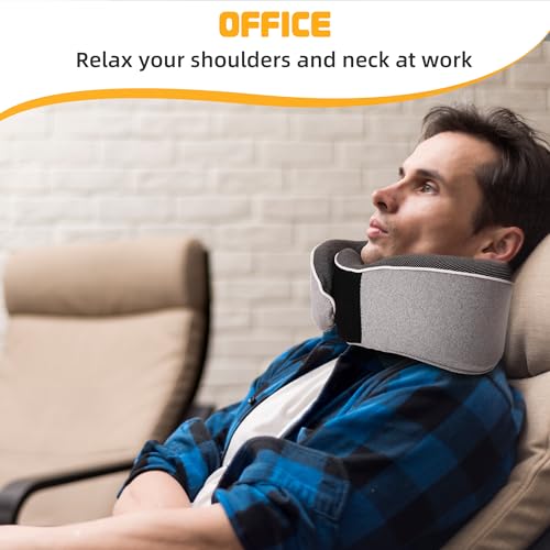 Tri-tra Travel Pillow,Neck Pillow Memory Foam 360 Degree Support Pillows,Travel Neck Pillow Comes with Eye Masks,Earplugs,Ideal Accessory for Airplanes Offices and Cars - Image 6