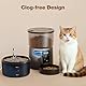 Futterautomat Katze Katzenfutter Automat und Katzenbrunnen: Futterspender Hunde mit Programmierbarem Timer 6 Mahlzeiten pro Tag - 3L Futterspender und 2.4L Trinkbrunnen für Kleine/Mittlere Haustiere