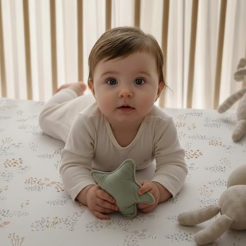 Image of Plushii Crib Sheets for Girls Boys,Baby Crib Sheets Fitted 4PK for Standard Crib and Toddler Bed Mattress,52 inchx28 inchSoft Breathable Microfiber Crib Mattress Cover with Cute Patterns, Wilderberry