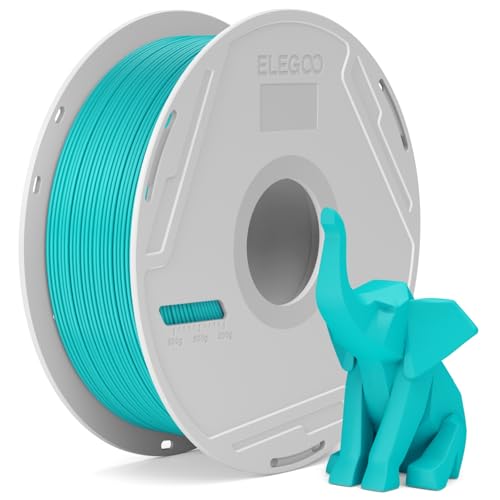 ELEGOO PLA Basic Filament avec Bobine Réutilisable Vert Turquoise 1KG Filament PLA 3D 1.75mm Haute Précision, Installation Facile Bobine Détachable...