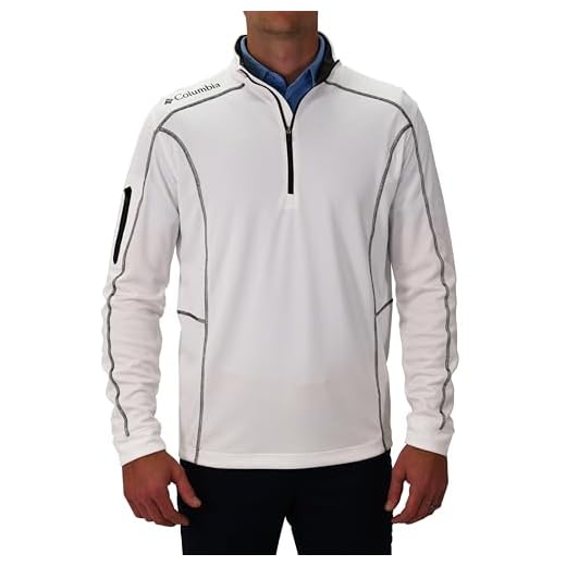 Golf Jackets - Insulated And Waterproof Golf Outerwear | Golf Accessories Columbia Omni-Wick Shotgun 1/4 Zip, White, X-Large