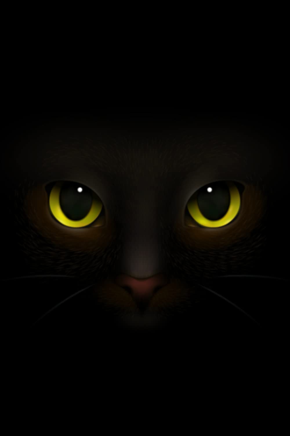 Black Gothic Yellow Cat Eye Notebook | Witches Familiar: Diary | Journal | Notepad | To Do List