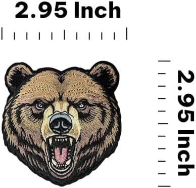 Bear Iron On Patch – Embroidered Forest Wildlife Animal Patch for Jackets, Outdoor, Backpacks image 4