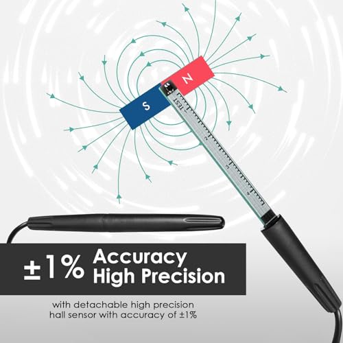 Medidor Gauss Recargable con Sonda Hall ±1% Precisión miniatura 3