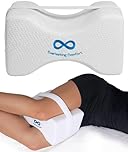 Everlasting Comfort Knee Pillow for Sleeping on Side– Premium Memory Foam Leg Cushion with Adjustable Strap – Sciatica Pain Relief Products for Post Surgery Orthopaedic Spine, Hip, Back Support