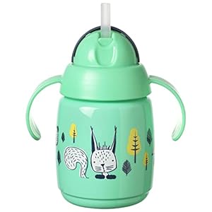 Tommee Tippee Superstar Weighted Straw Cup for Toddlers with INTELLIVALVE 100% Leak and Shake-Proof Technology and…